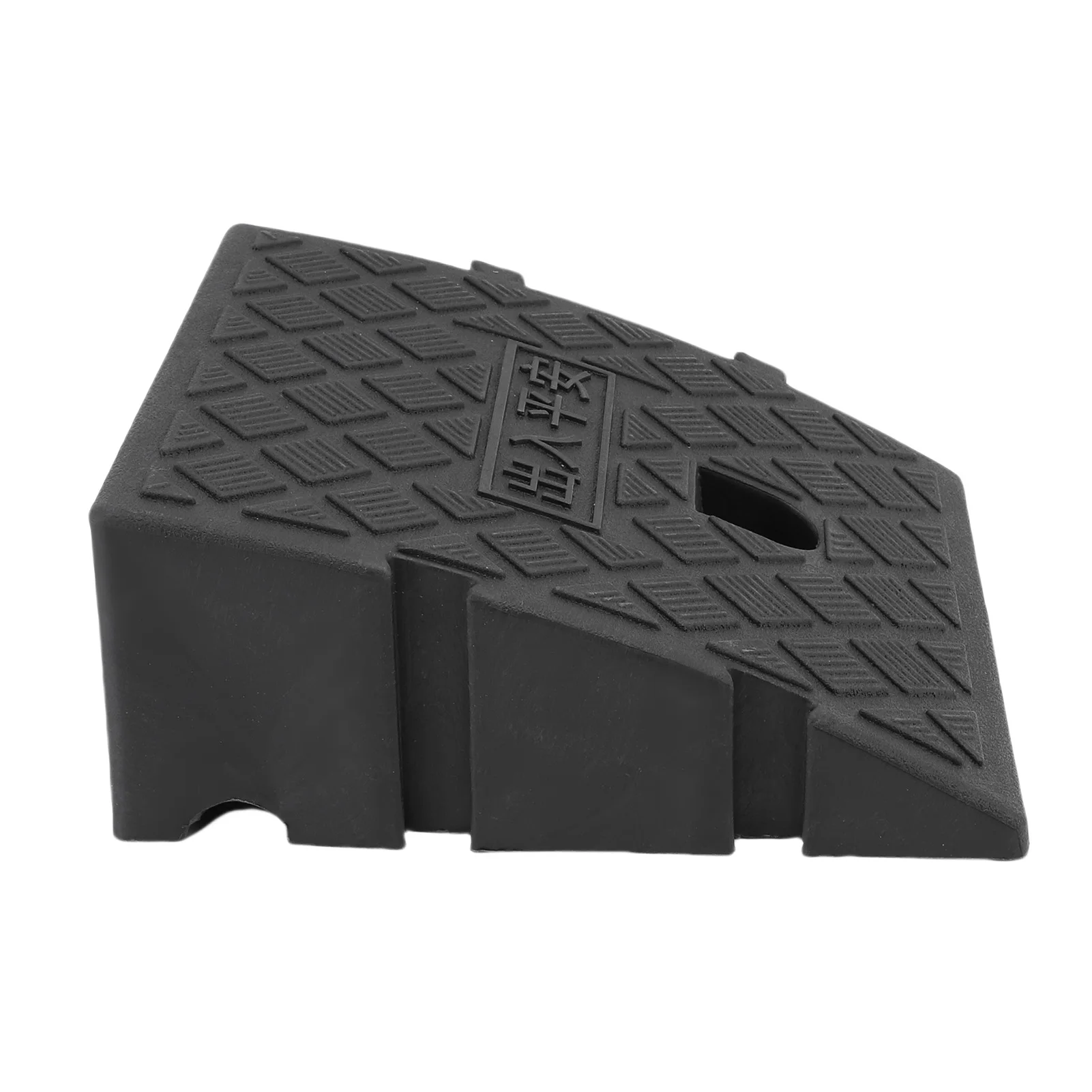 PVC Curb Ramp With Side Buckle 2200Lbs Weight‑Bearing Threshold Ramp For Driveway Loading Dock Car Scooter Bike Motorcycle Pass‑