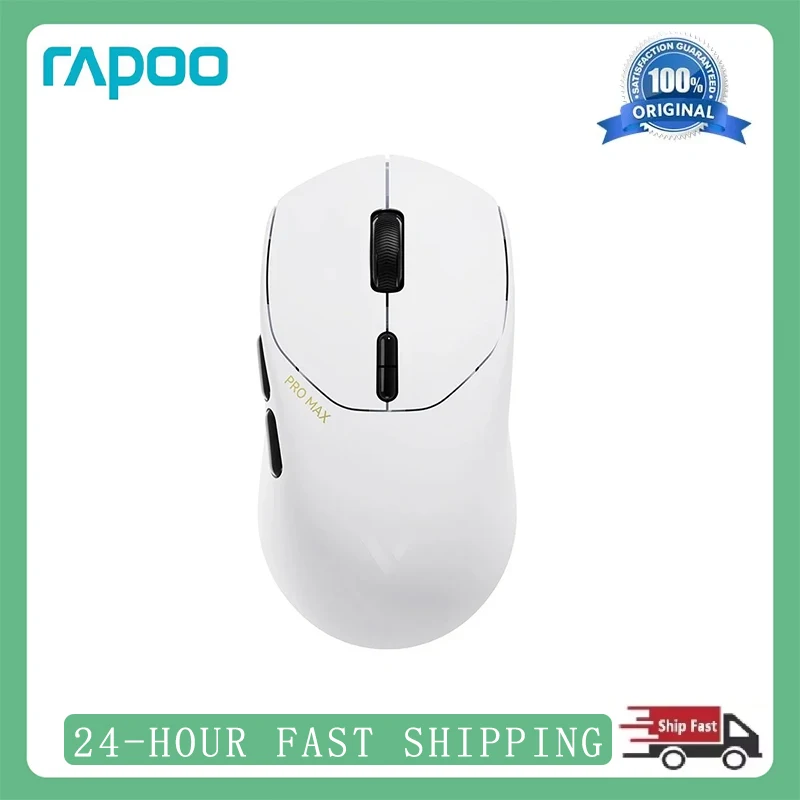 

Rapoo VT1 ProMax Wireless Mouse Paw3950 8k Return Dual Mode Lightweigh E-sports Mouse Ergonomics Accessory for Computer Gamer