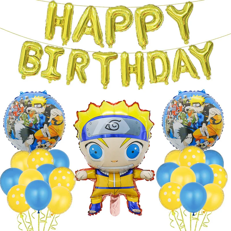 

Naruto Birthday Party Decoration Background Balloon Banner Baby Shower Whirlpool Naruto Balloon Wedding Home Decoration