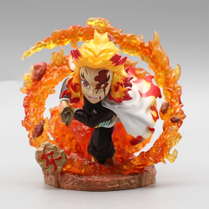 

Demon Slayer Anime Figures Rengoku Kyoujurou Action Figure Kimetsu No Yaiba Rengoku Kyoujurou GK Statue Figurine Model Doll