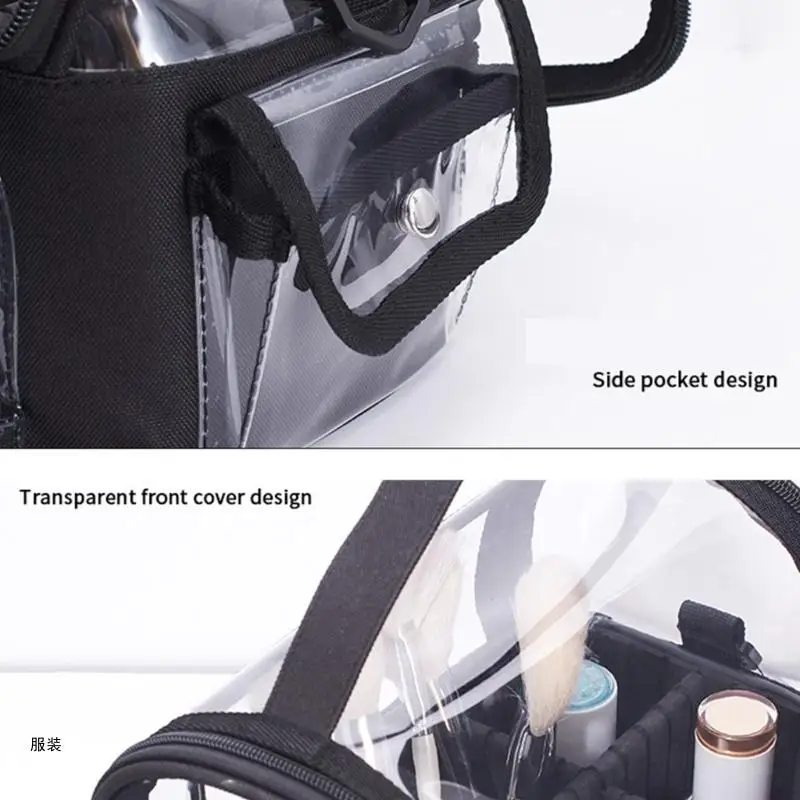 D0UD Versatile Makeup Storage Case Cosmetic Bag with Removable Dividers for Women