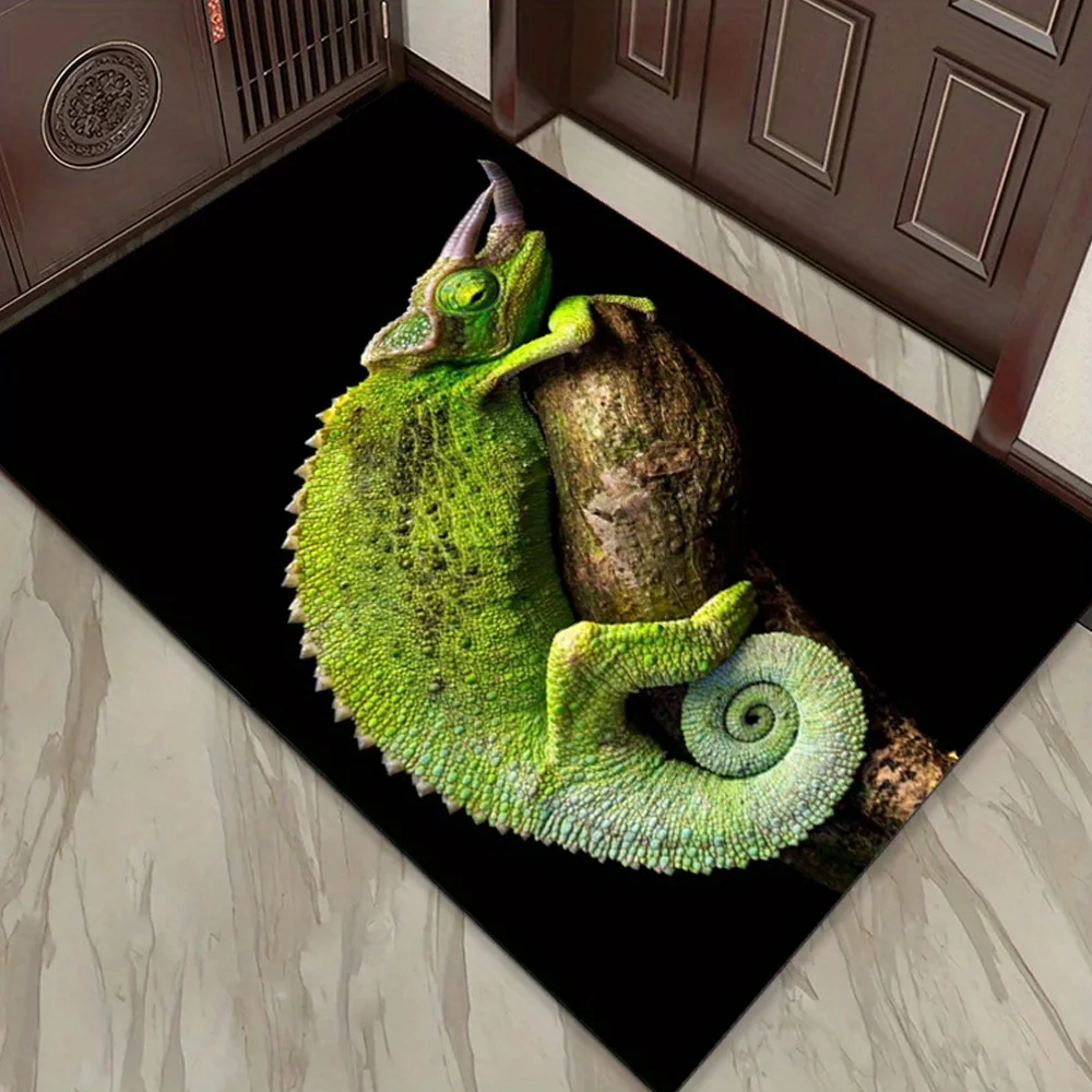 3D Chameleon Printed Carpets for Living Room Non-slip Floor Mat Washable Durable Bedroom Bedside Sofa Area Rug Home Decoration