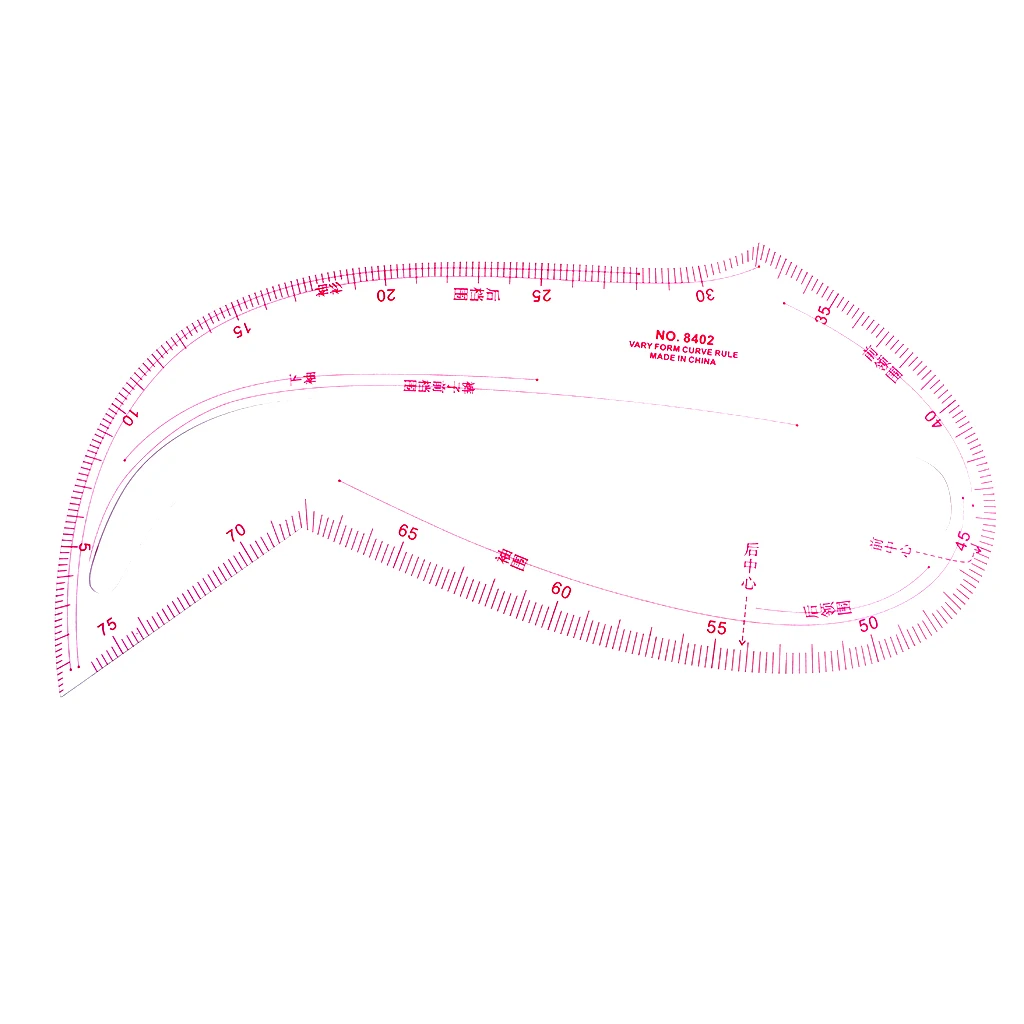 Dressmaking Tool Plastic French Curve Ruler Multi Functional Sewing Ruler for Garment Pattern and Tailor Use