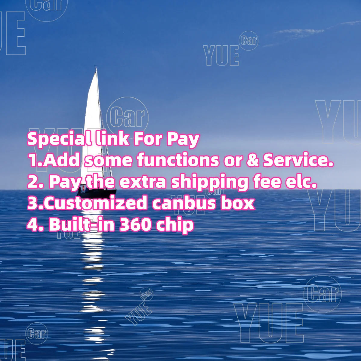 Special link For Pay Customized canbus box or Add some functions&Service or Pay the extra shipping fee elc or Built-in 360 chi