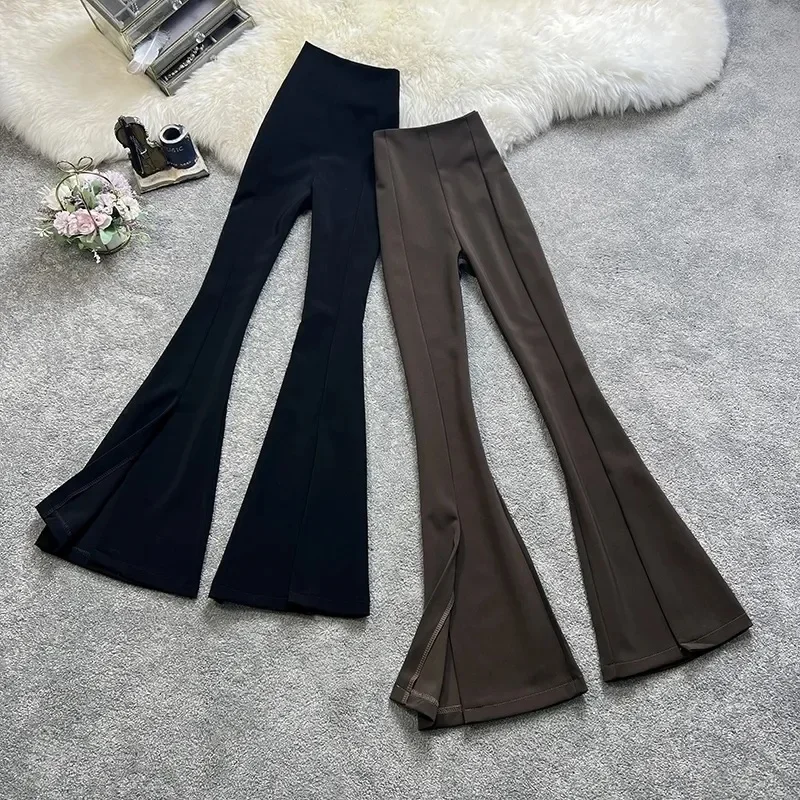 

Women's High Waist Spring Autumn New Black Elastic Waist Straight Casual Pants Woman Pants Pants For Women Women Y2k Clothes