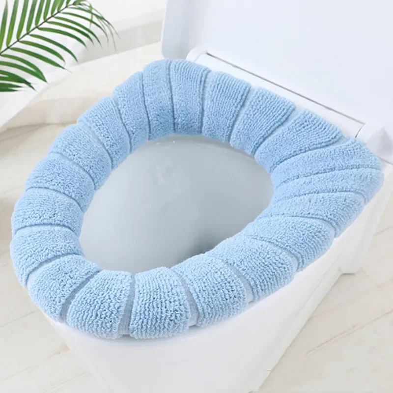 Solid color Universal Warm Soft Washable Toilet Cover Mat Set for Home Decoration Mat Seat Case Toilet Lid Cover Accessories