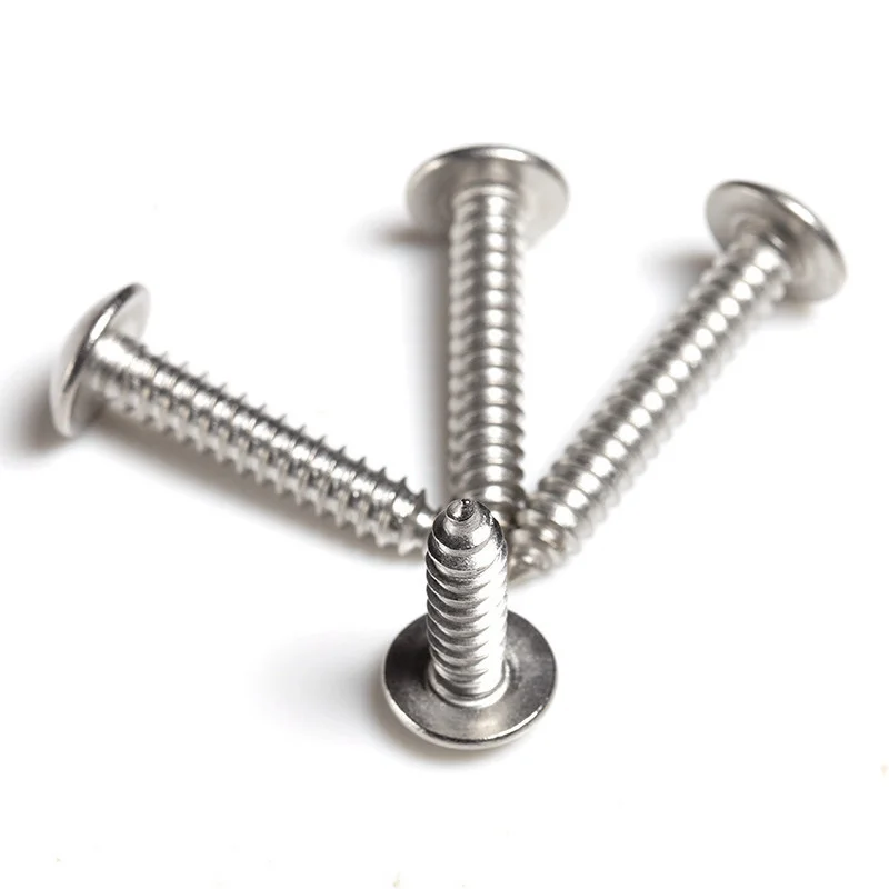 10/20/50pcs M3 M4 M5 M6 304 Stainless Steel Cross Recessed Truss Head Self Tapping Screw Phillips Mushroom Head Wood Screws