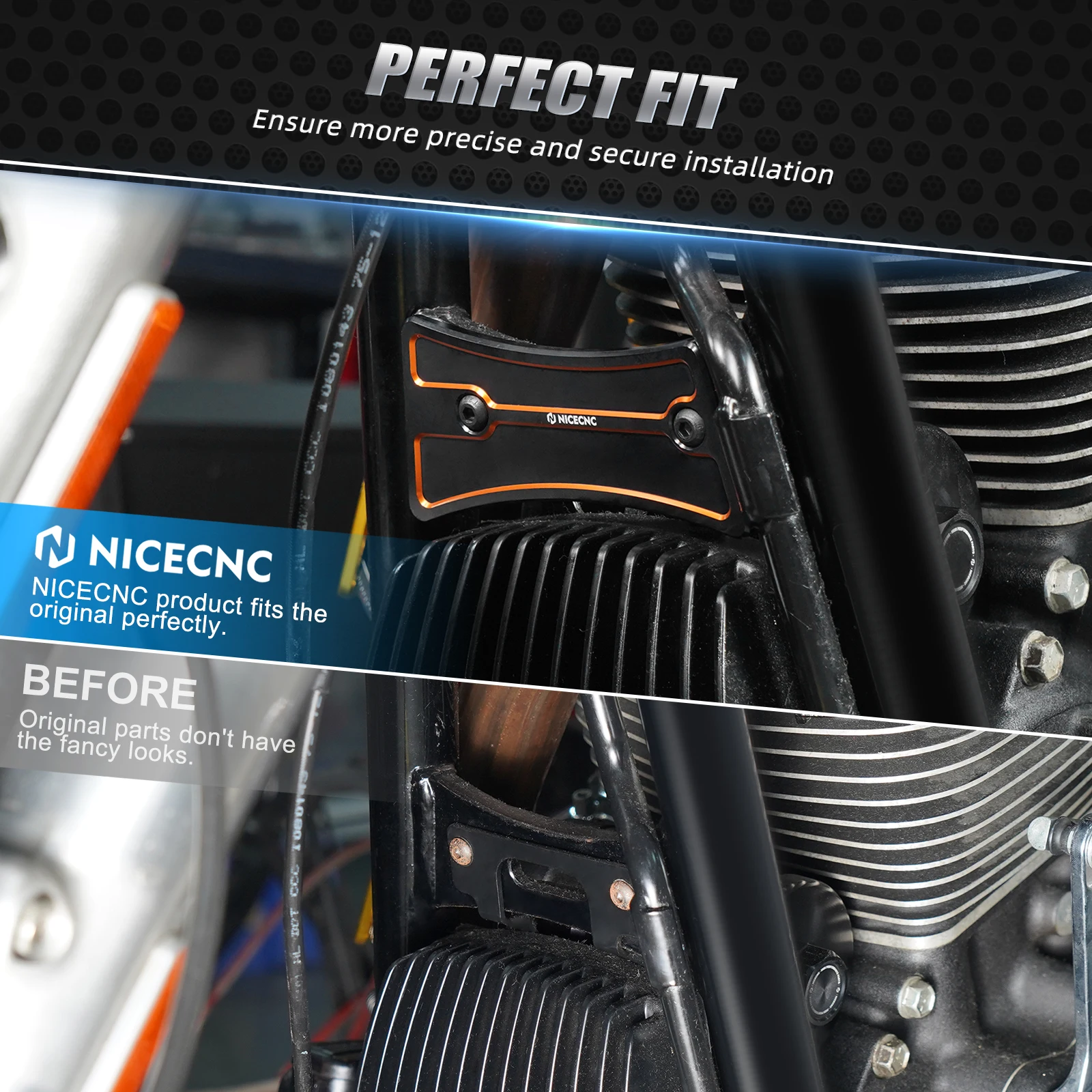 ل هارلي ستريت جلايد FLHX/خاص FLHXS 2017-2023 إطار Downtube Crossbrace غطاء خاص FLHXS FLTRXS Road King FLHR FLHRXS