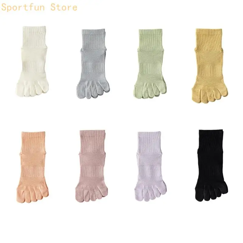 

4 пары спортивных носков с пятью пальцами, влагоотводящая ткань, дышащие носки с разрезом на носках для пеших прогулок, одежда