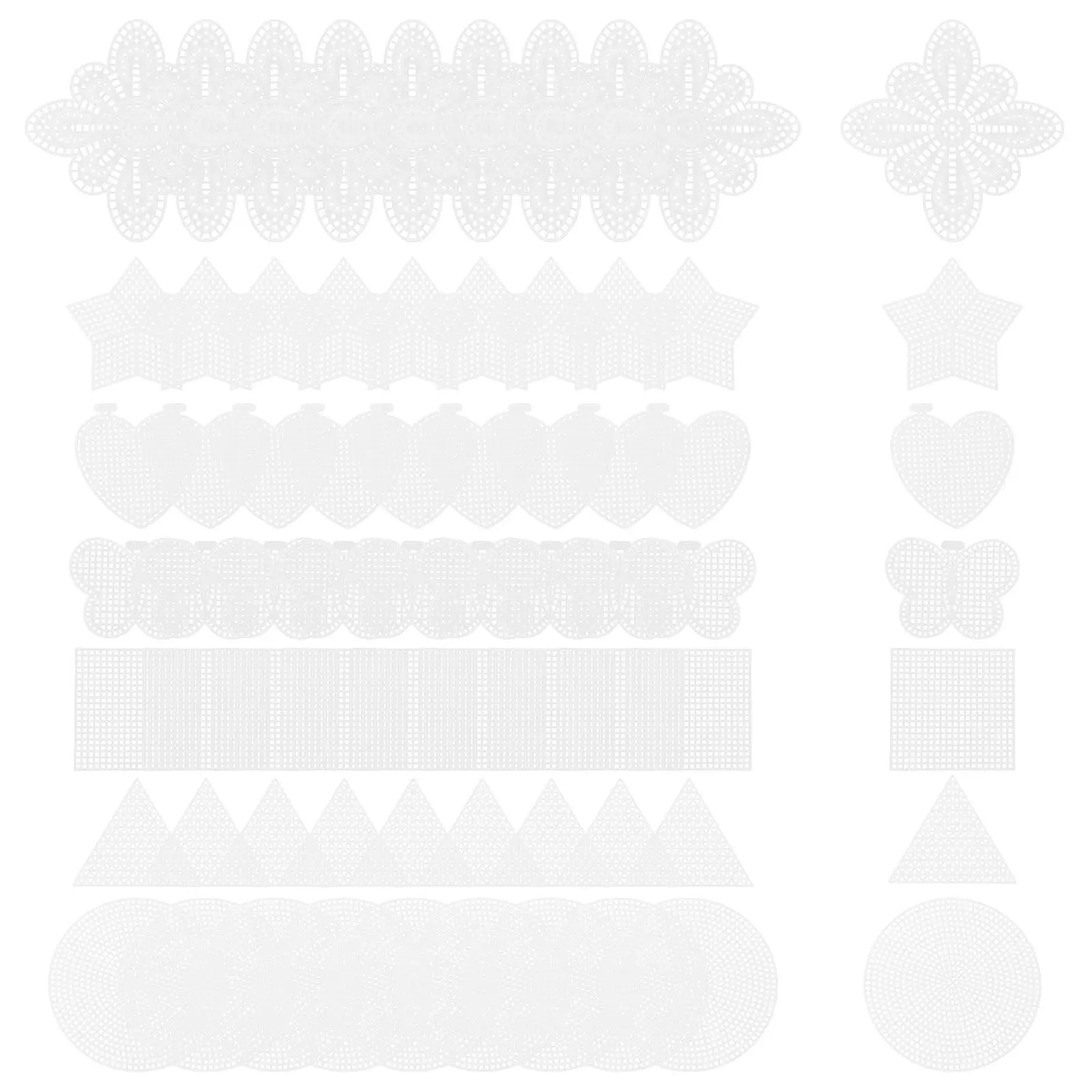 

70pcs 3D Embroidery Mesh Sheets Plastic Canvas For Diy Cross Stitch Crafts Cuttable Reusable Needlepoint Blank Project Supplies