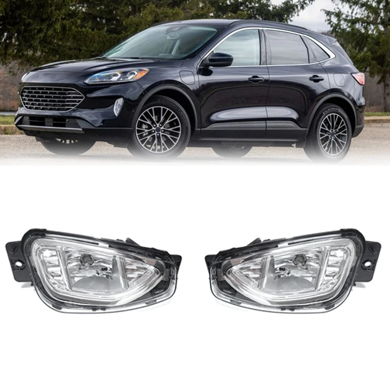 1 paio di luci fendinebbia anteriori per Ford Escape 2021-2023 accessori parti paraurti auto lampada di guida fendinebbia con lampadina alogena