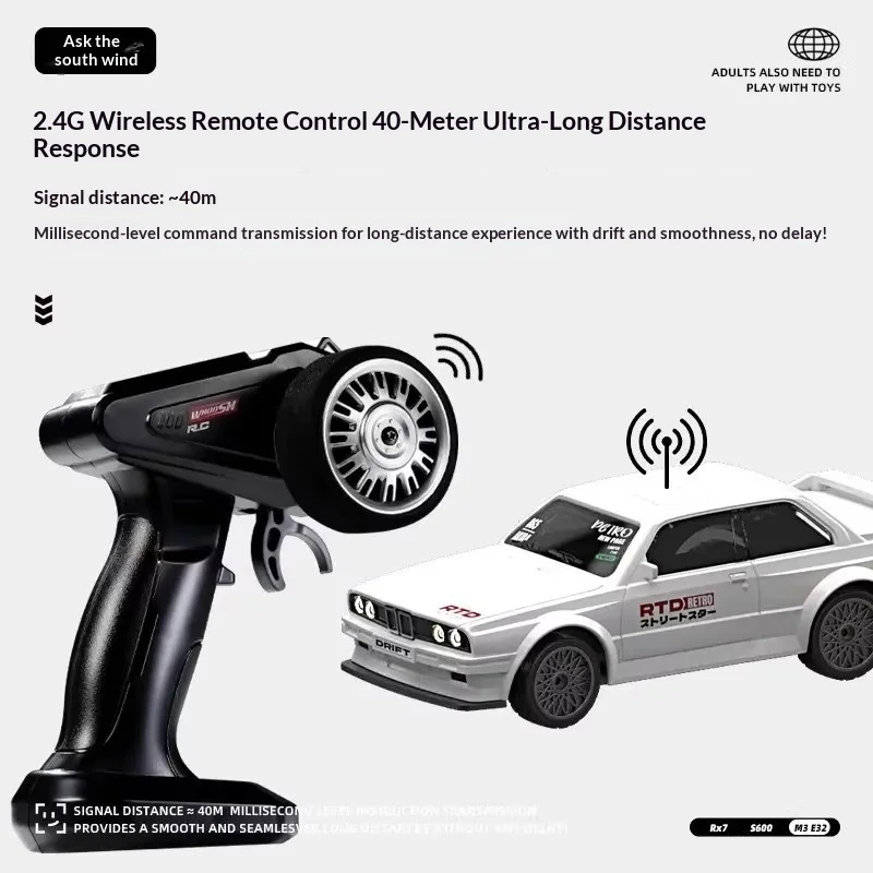 1/43 Mini RC Desktop Remote Control Car, High Speed Drift Car, Racing Car Model Ornament, Boy's Toy