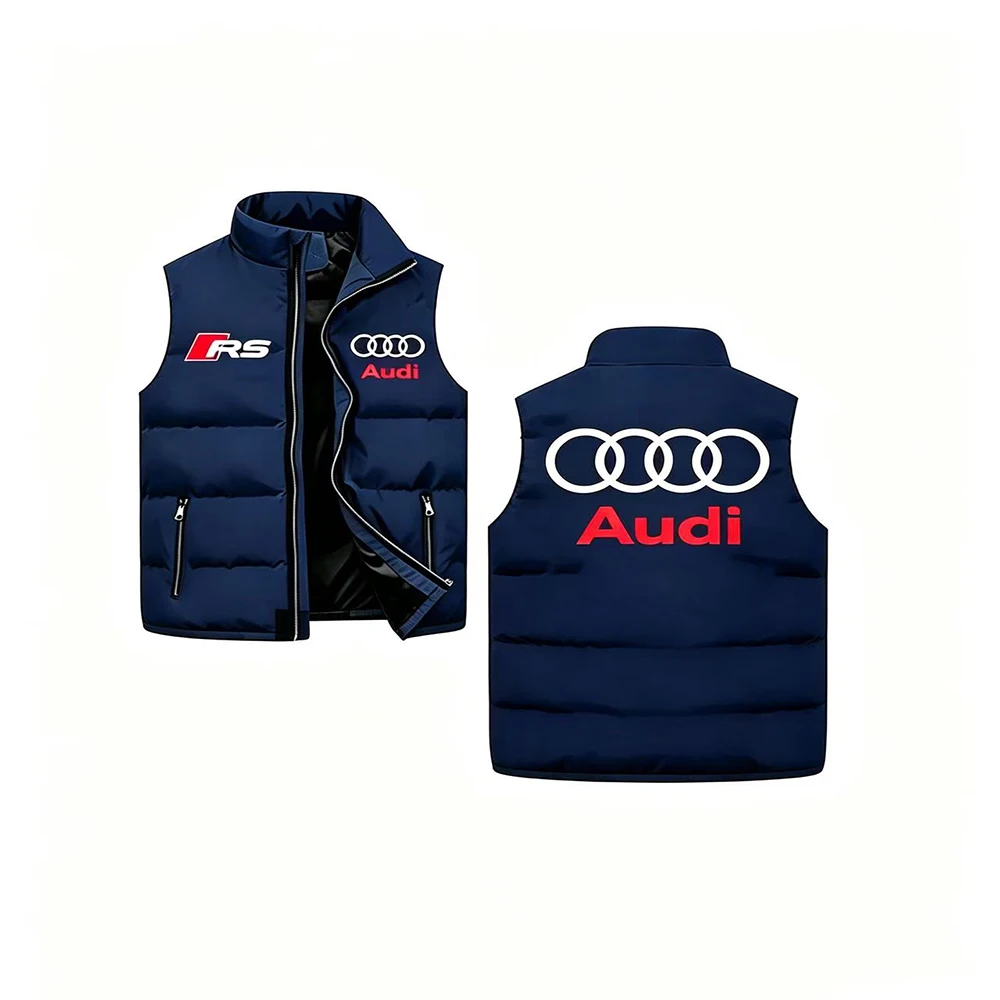 Audi Jacket Work Clothes New Cotton Vest Thickened Warm Shoulder Tank Top Business and Leisure Versatile Stand up Collar Jacket