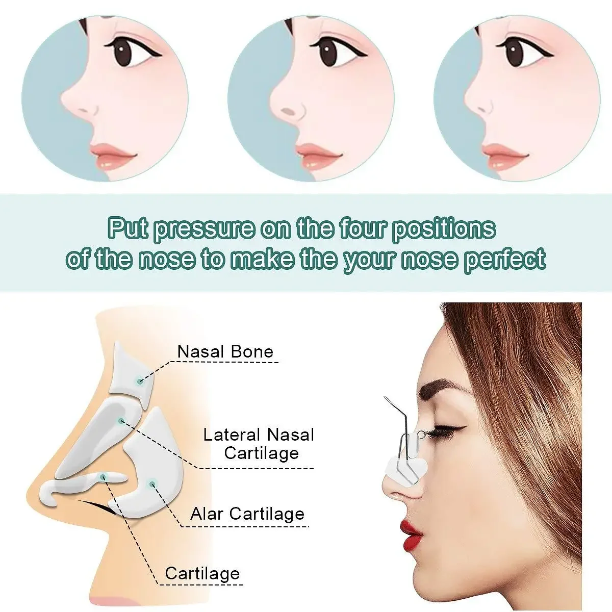 Nose Up Shaping Machine Lifting Bridge Straightening Nose Clip Face Lift Nose Up Clip Facial Corrector Beauty Tool