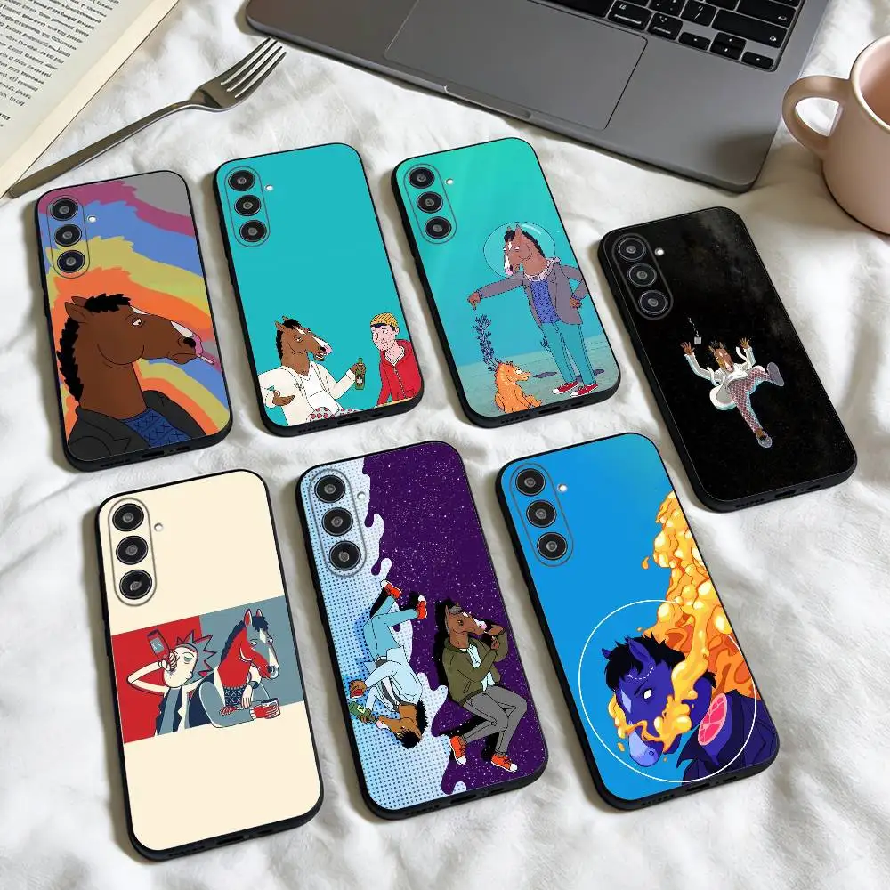 

B-Bojack funny H-Horseman phone Case For Samsung Galaxy A73,A72,A71,A70,A53,A52,A51,Others Soft Black Shell