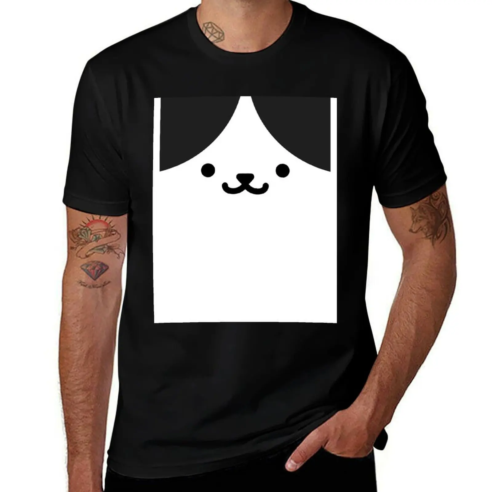 

Neko Atsume-футболка с рисунком чипа, мужские футболки, мужские футболки с рисунком, футболка