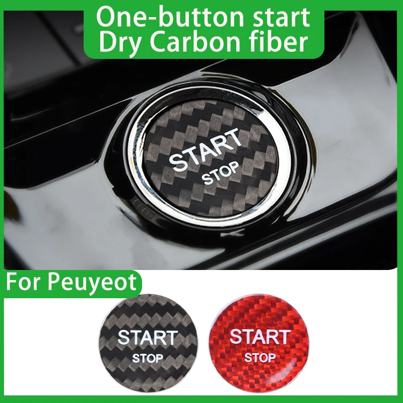 

Car Engine One Button Start Button Decorative Sticker for Mercedes C-Class S-Class Carbon Fiber Interior Accessories