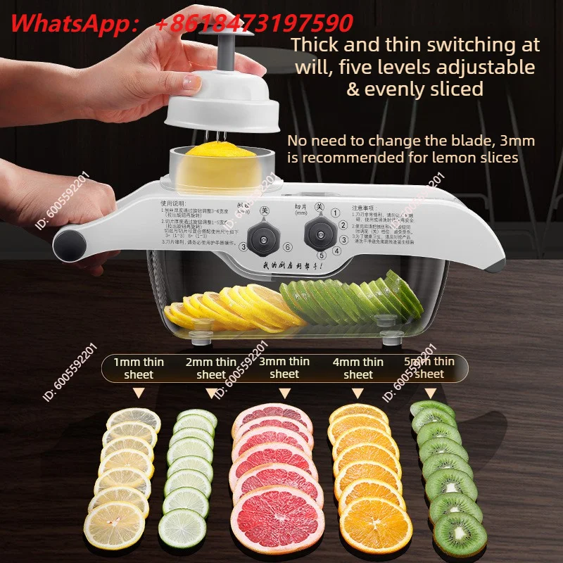 Lemon Slicer Multi-purpose Kitchen Tool for Home Use Commercial Fruit Slicer for Bubble Tea Shops Potato Slicer Rapid Slicing