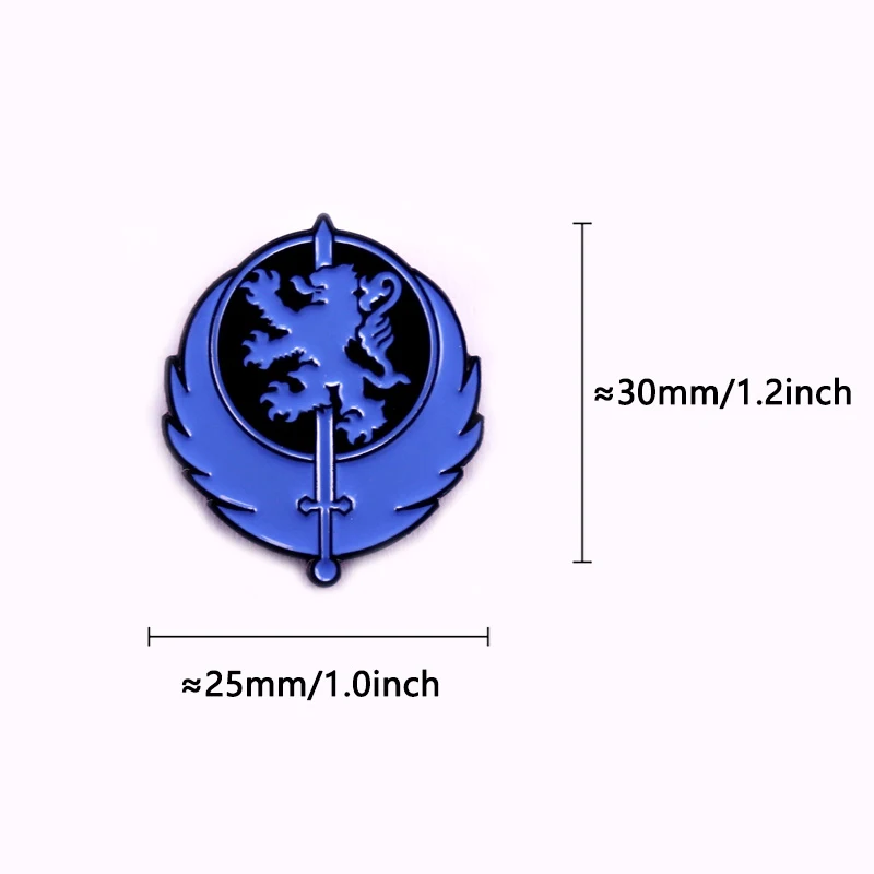 دبوس مينا كبرياء ليون ، شارة شعار لعبة floout ، مجوهرات ألعاب آر بي جي ، هدية Geek Nerdy #3