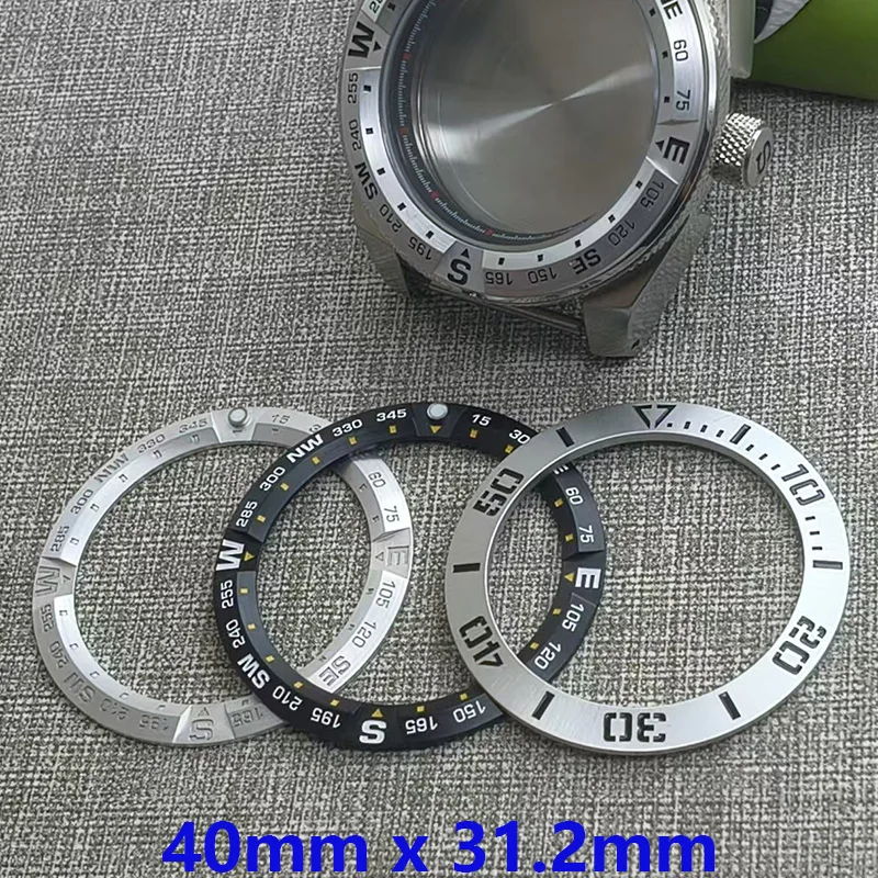 

40mmx31.2mm Flat Aluminium Watch Bezel Insert Samurai Bezel Ring Fits King Samurai NH35 NH36 Men Diving Watch Case Bezel Insert