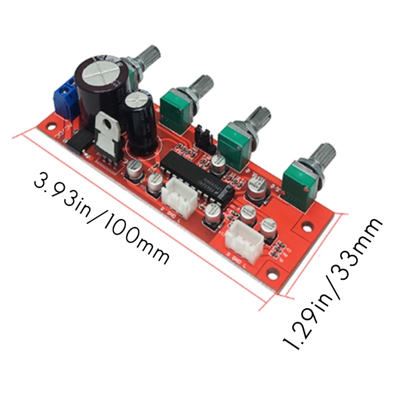 LM1036 Tone Board With Treble Bass Volume Adjustment Pre-Amplifier Tone Board Using LM1036 Tone Chip