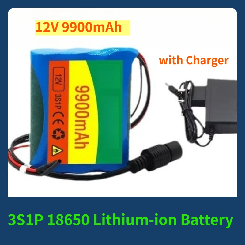 

3S1P 12V 9900mAh 18650 Lithium-ion Battery Pack with BMS Protection with Charger
