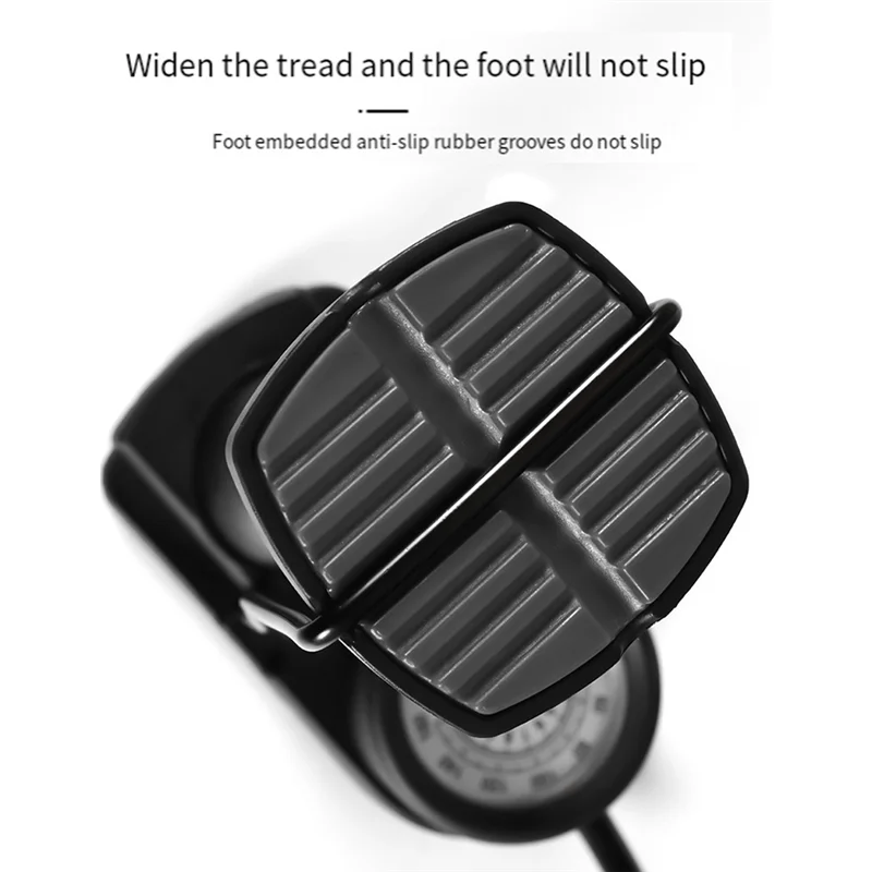 Portable Bicycle Foot Pump Hand Foot Activated Tire Inflator For Bike/ Balls With Valve&External Pressure Gauge