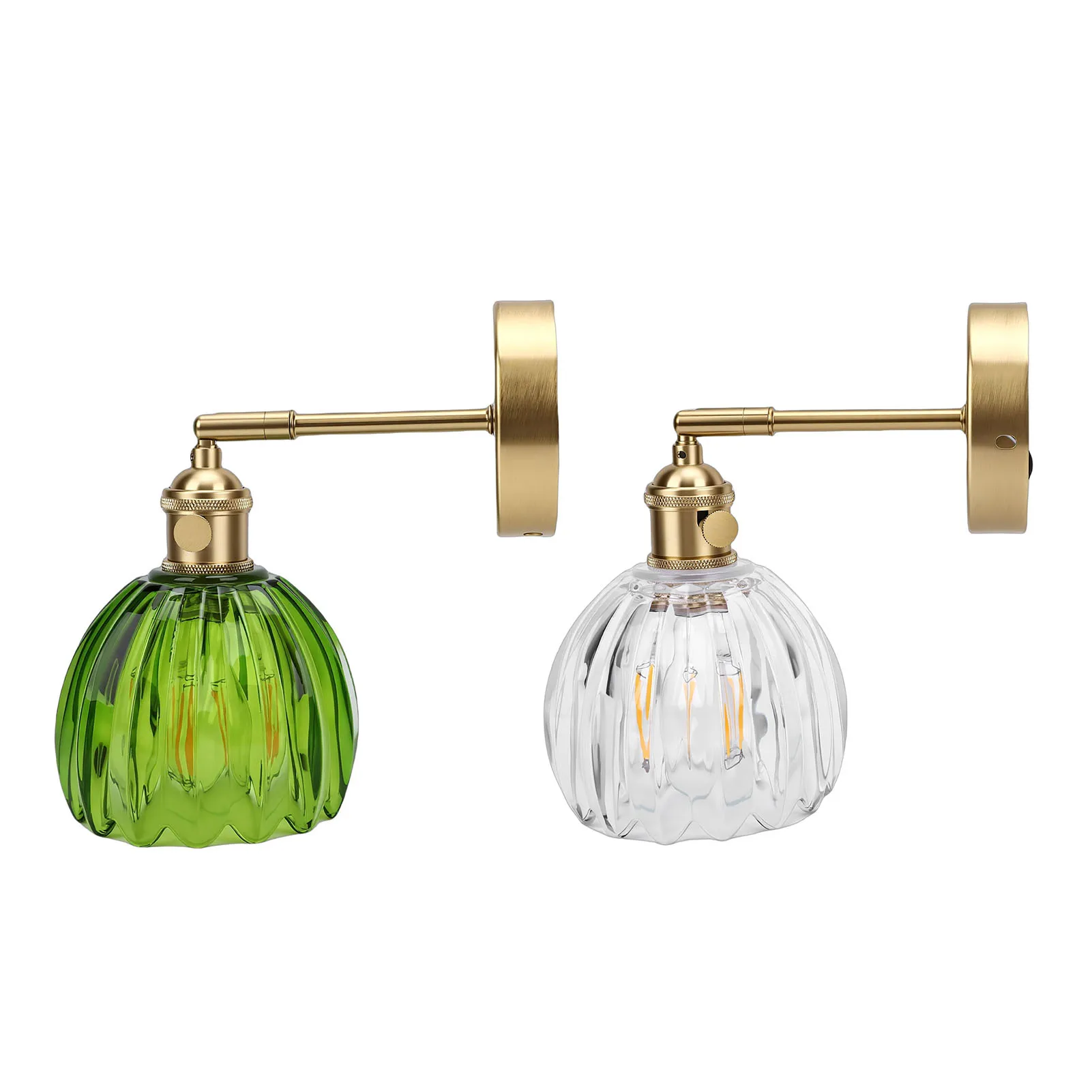 

Настенный светильник с плафоном из стекла, минималистичный, из алюминиевого сплава, винтажный, для кафе, спальни, ресторана