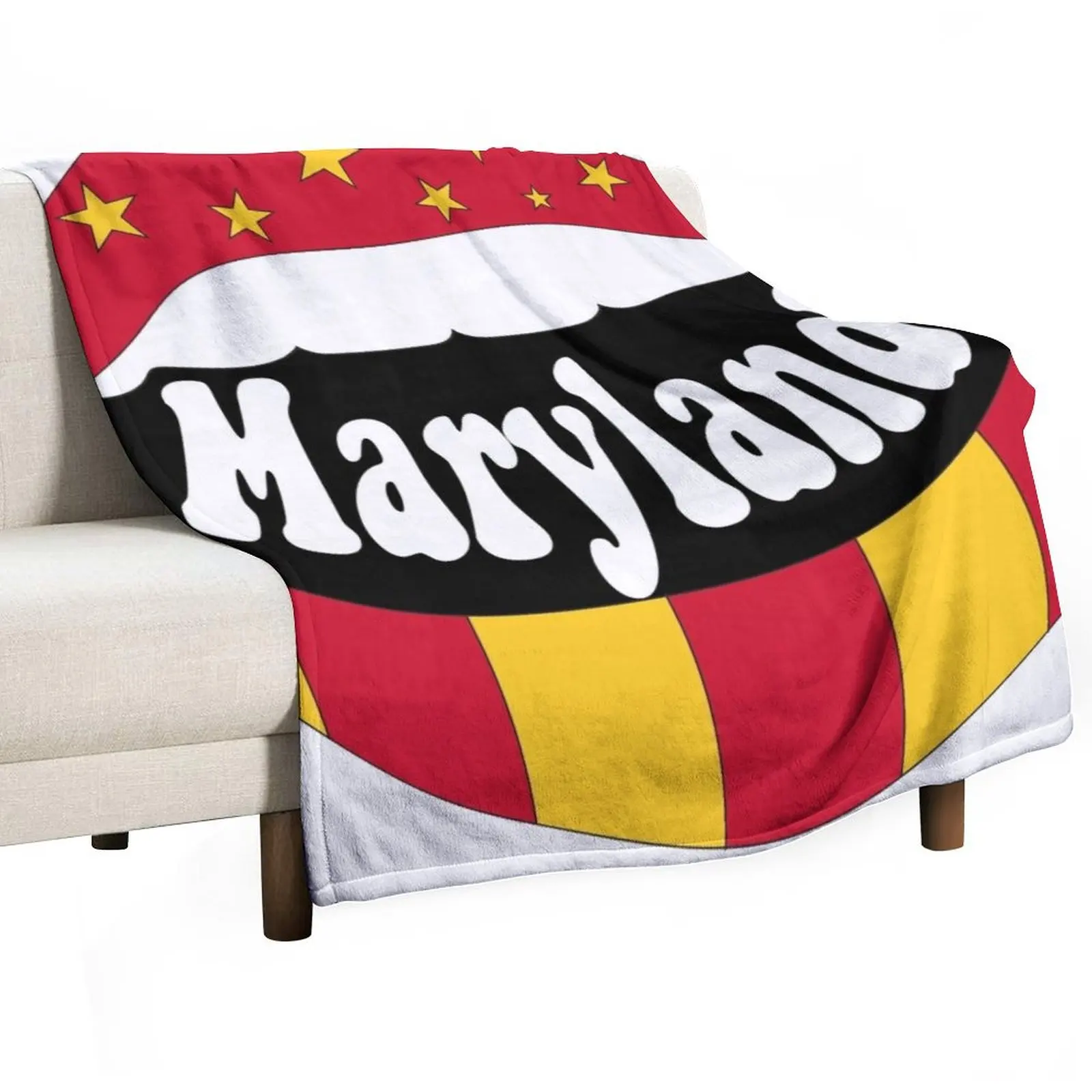 Maryland Lips Throw Blanket Plaid Cute Plaid Nap Blankets