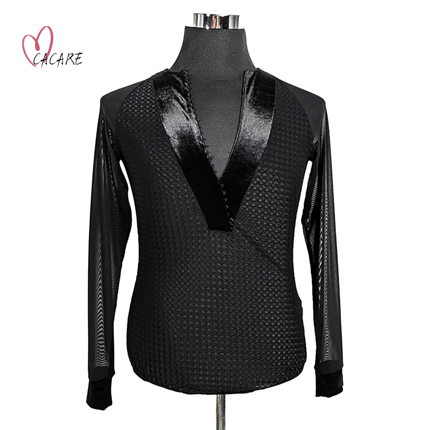 

Leotard Mens Shirts Bodysuit for Latin Ballroom Modern Dance Competition Top Practice Wear Flamenco Jazz Costume Waltz DL139