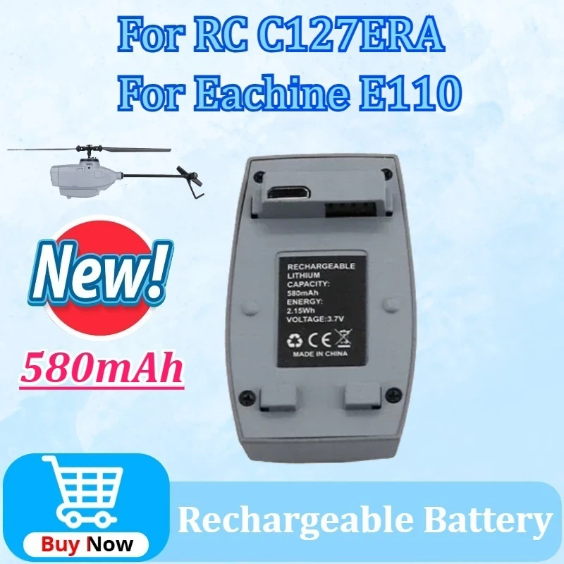 

3.7V 580mAh Rechargeable Battery for RC ERA C127 for Sentry for Eachine E110 4CH Spy Camera Electric Remote Control Helicopter