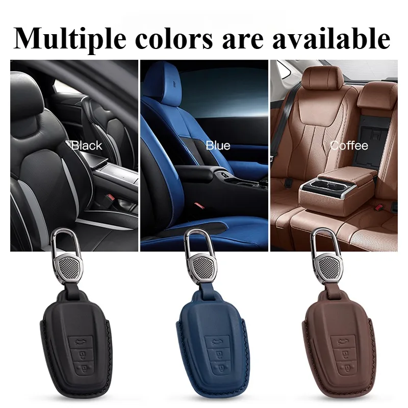 Leather For 2024 Toyota Prado LC250 Car Key Cover Special key Case supplies accessories