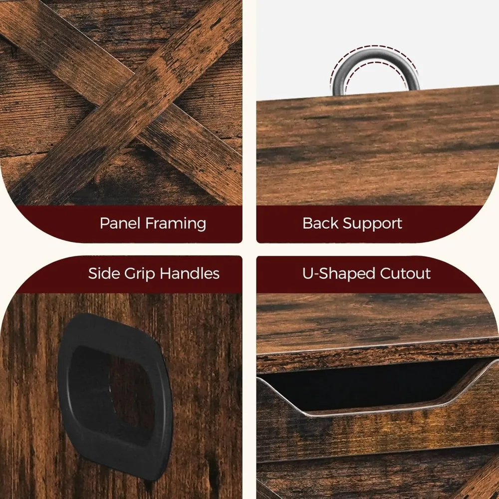 خزانة ملفات دوارة تحت المكتب مع درج واحد، منظم تعليق لمستندات A4/الحروف، بني ريفي #4