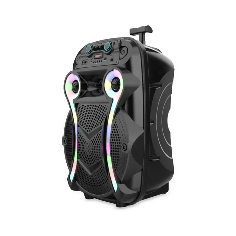 

For SINGE 15 inch 300W RGB light outdoor party stage DJ wireless microphone karaoke trolley subwoofer speaker