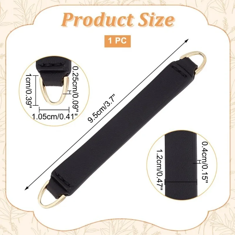 1pc Clutch Bag Conversion Leather Strip 3.7 Inch DIY Purse Chain Strap Connection Accessories Envelope Bag Conversion Leather