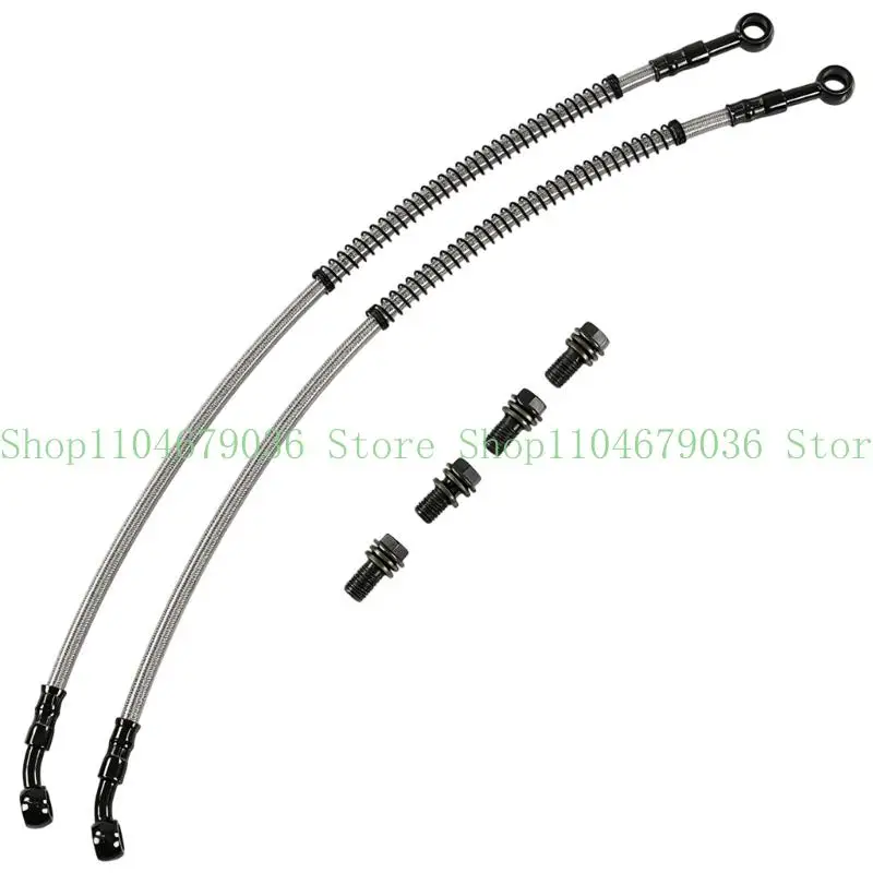 652F Oil Line Hose for Mini Bike Service, X 1.25 Hardware, Two Hose Assemblies, Spring Wrapped Hose Pair Use