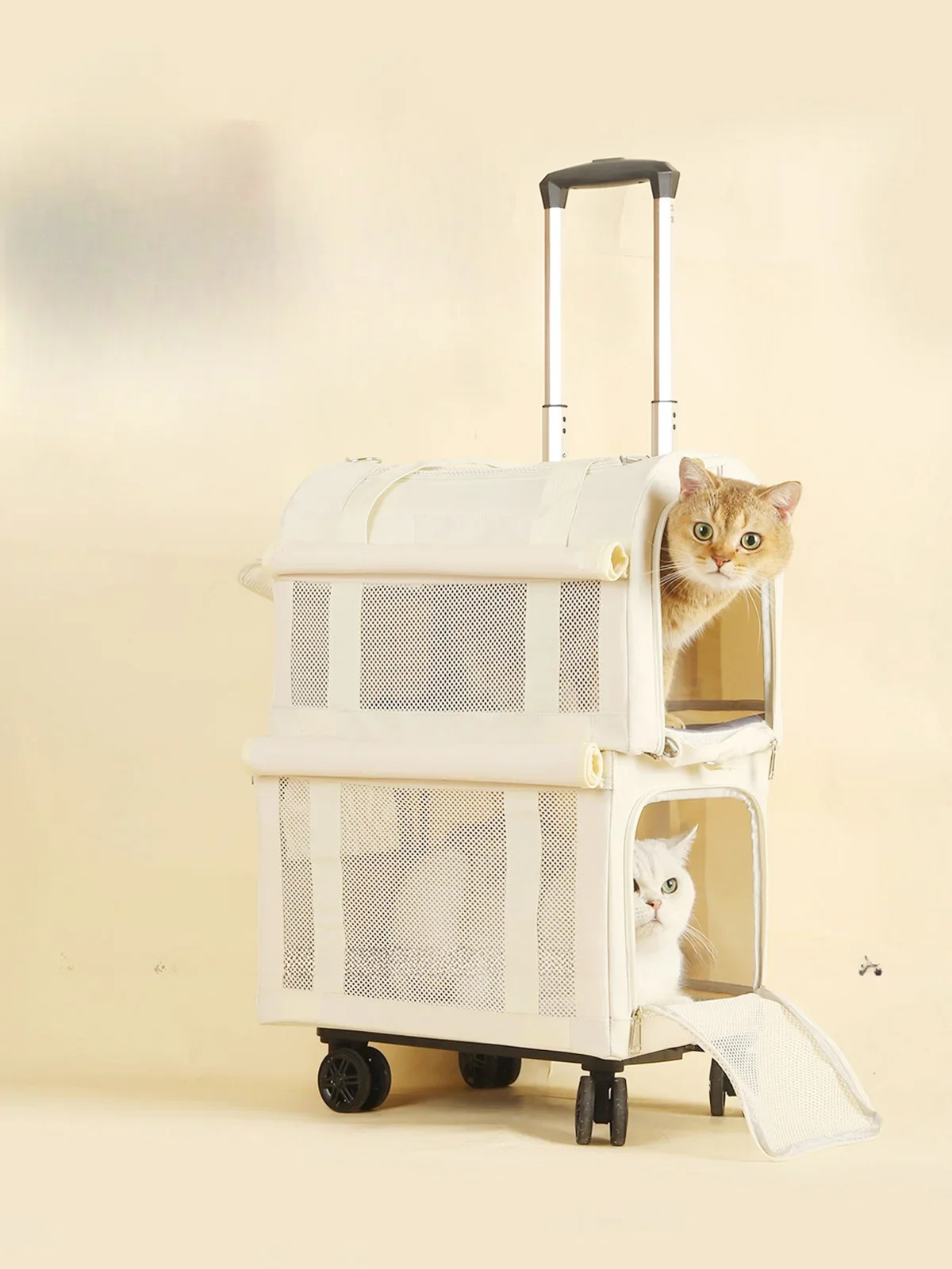 Haustier koffer, doppels chichtige Bus gepäck tasche, tragbar für den Außenbereich, geräumig und atmungsaktiv