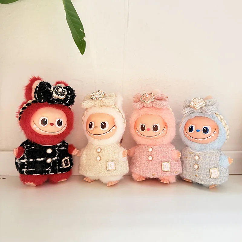 

Christmas-Themed Mini Doll Outfit For 4th Gen LABUBU 4.0 Pin For Love Series Elegant Camellia Set With Pearl Accessories