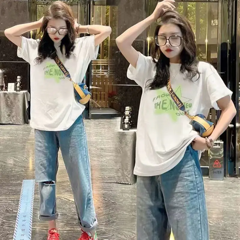 

Short Sleeve T-Shirts Women Neutral Lightweight Comfortable Cotton Relaxed Fit Basic Summer Casual Simple Fashionable Streetwear