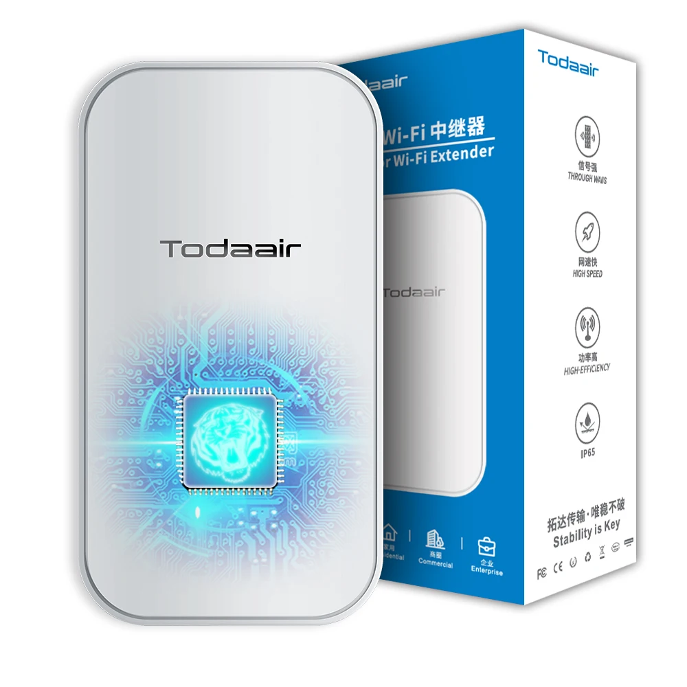 Todaair-repetidor Wi-fi para Exterior Wi-fi Etxender Amplificador de Sinal Wifi Wi-fi Booster Rede de Longo Alcance 280 Pés