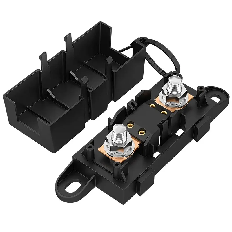 

1PC MEGA Fuse Block ANL Bolt-on Blade Fuse Holder Flat Type Fuse For Car Boat Motorcycle 80A 100A 125A 150A 175A 200A 250A 300A