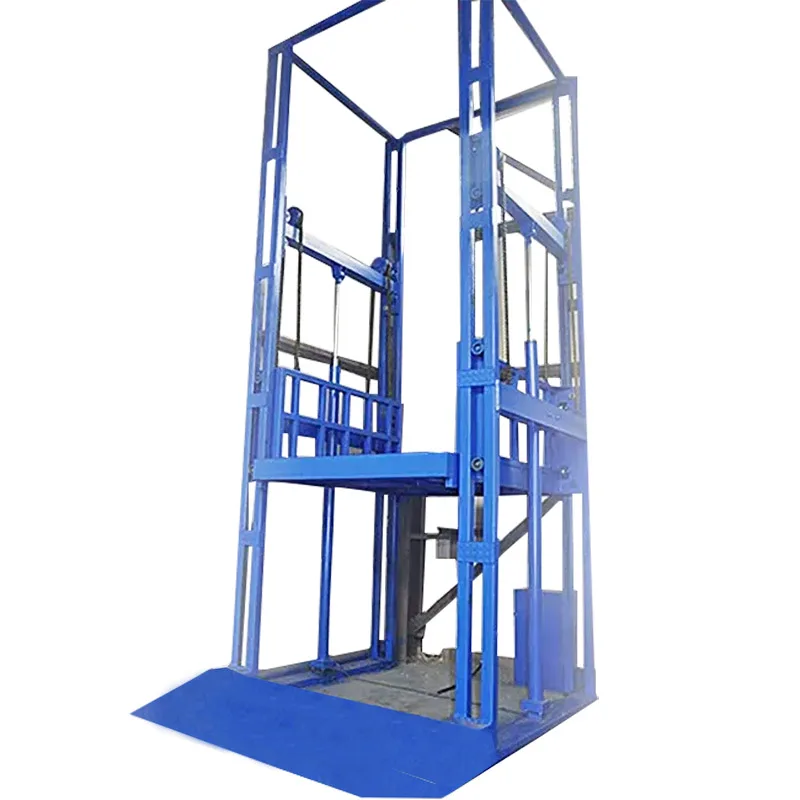 3ton 6600 pound Warehouse Hydraulic Vertical Lift Table Guide Rail Freight Elevator