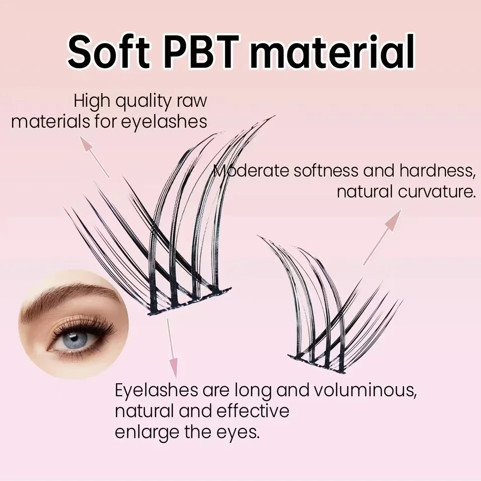 DIY Clusters Lash Kit Full Set 8-16mm Mix Bond&Seal Tweezers Lash for Self Application Makeup Individual Eyelash Extensions