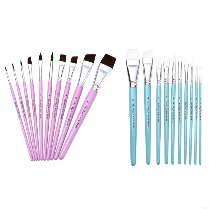 10 Pcs Paint Brushes Set Watercolor Paint Brushes Drawing Supplies for Body Face