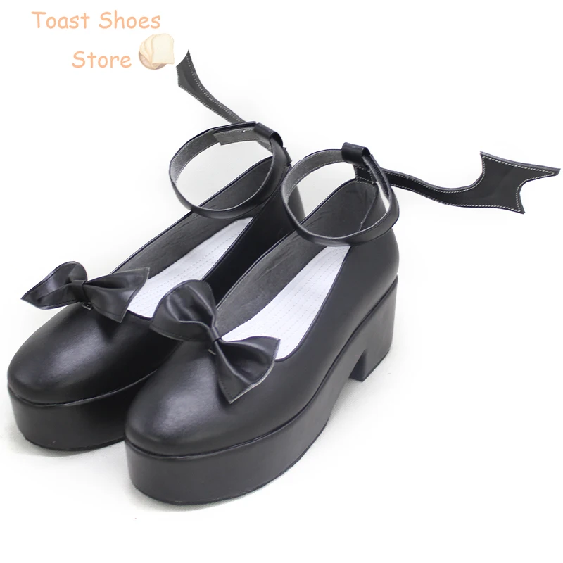 SFurnished PU Leather Cosplay Shoes, Halloween Carnival Boots, VTuber Kuzuha Prop, Costume Prop