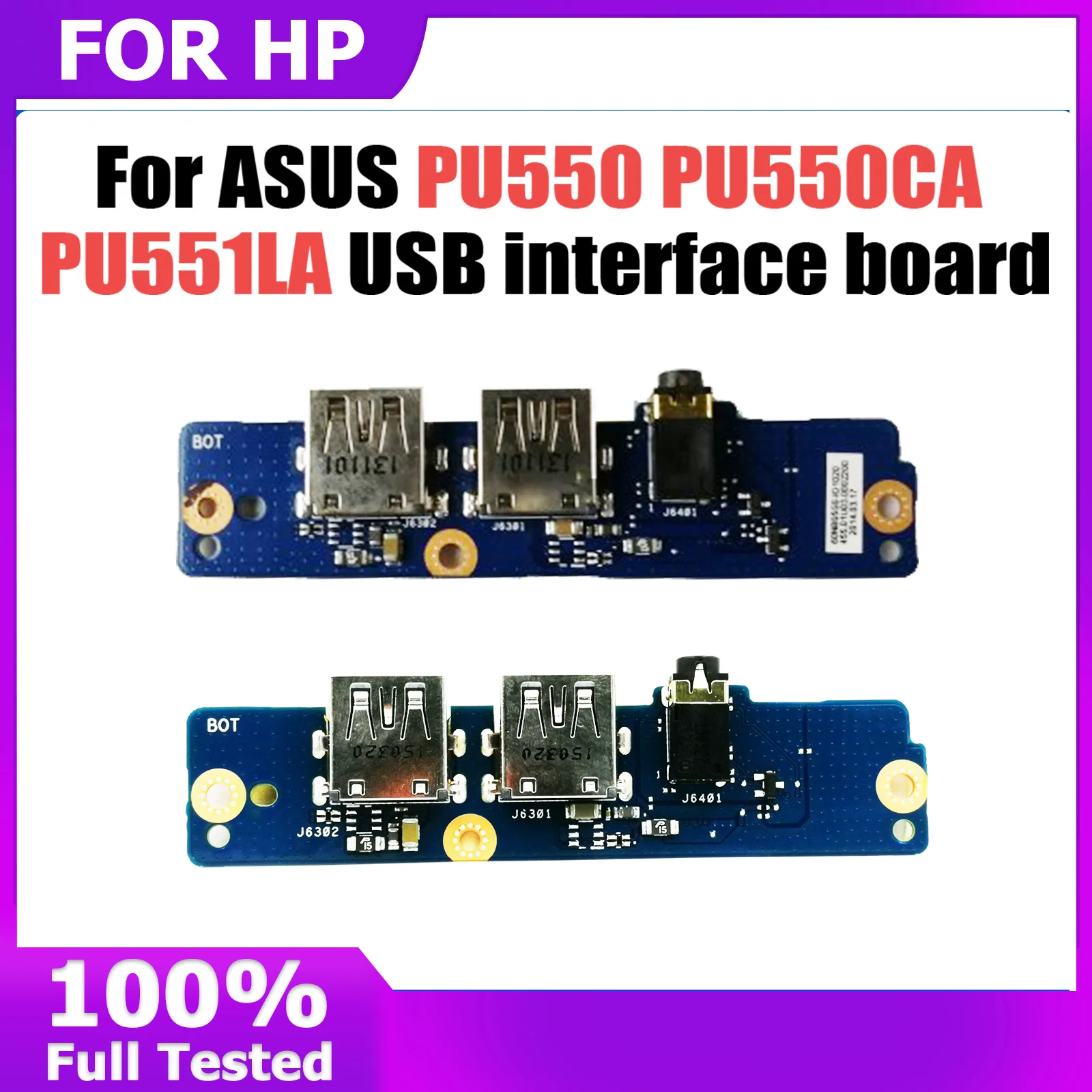 For ASUS PU550 PU550CA PU551LA Laptop USB interface small board PU550CA PU551LA IO BOARD test good Fast Ship