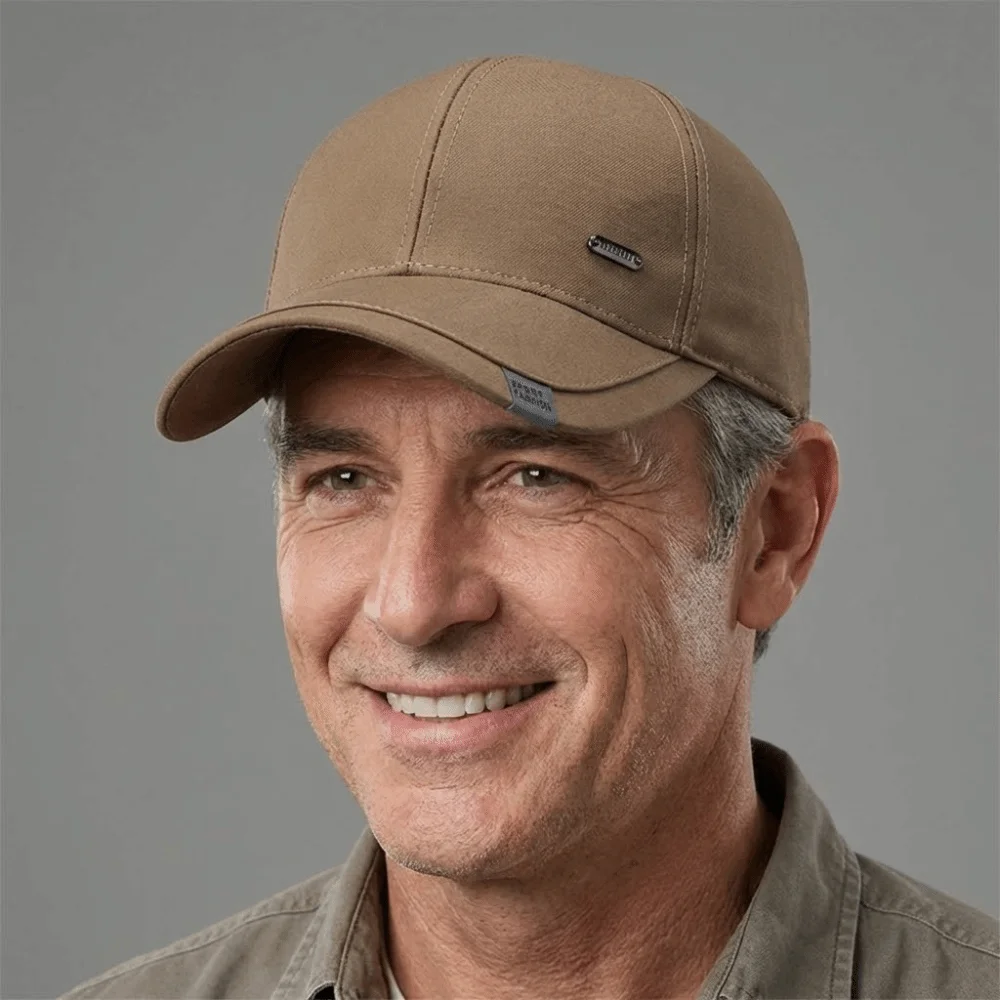 

Simple Solid Color Baseball Cap Korean Style Adjustable Men Peaked Hat Polyester Versatile Sunshade Casquette Elderly