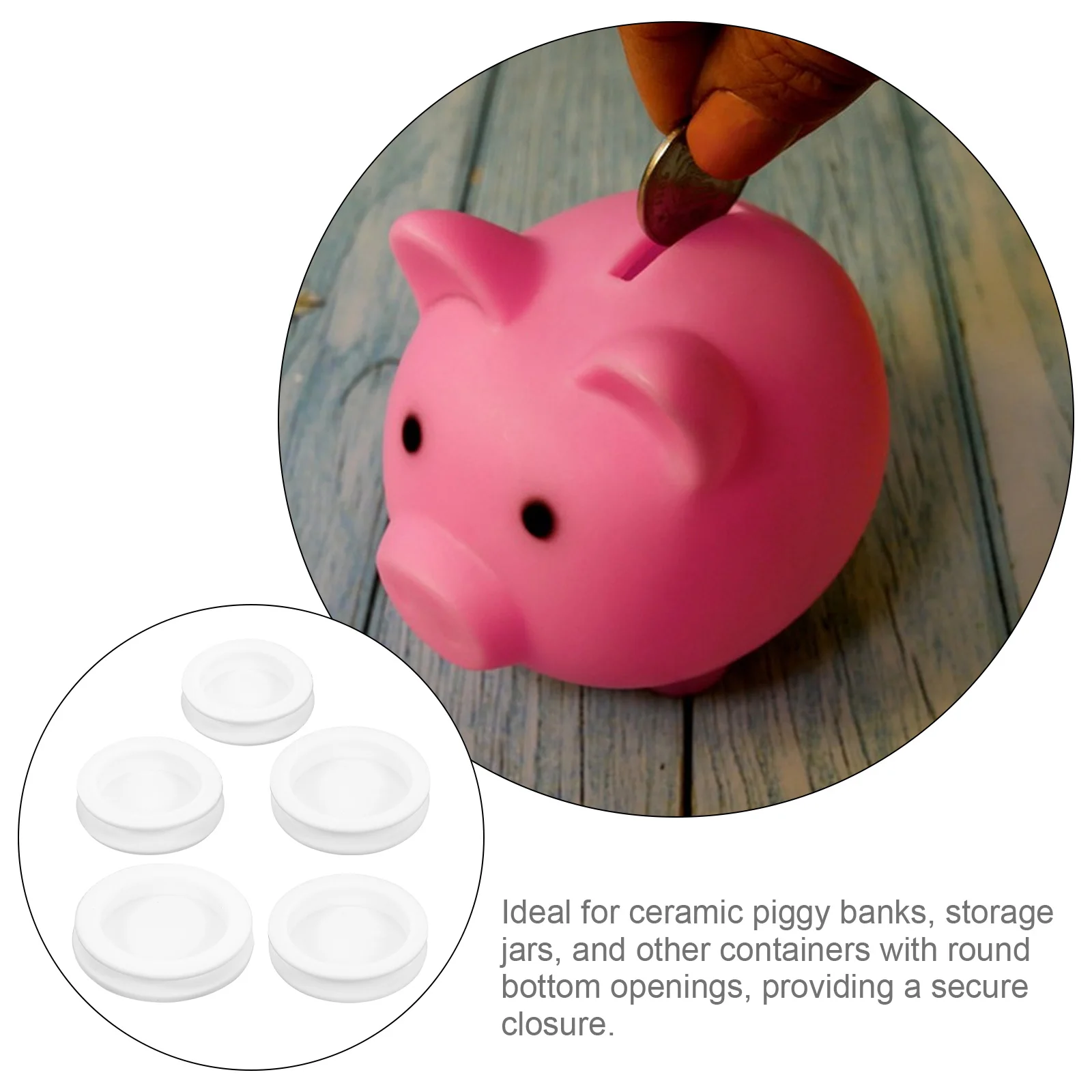 Spaarpot Stoppers Muntpot Plug Geldpot Stopper Afdichting Container Geldbesparende Box Plug Spaarpot Sluiting Plug Stopper Cover