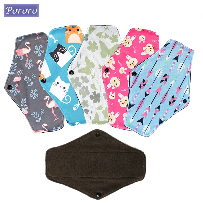 

18*25cm Washable Sanitary Napkin Bamboo Charcoal Towel Reusable Menstrual Pad Postpartum Gaskets Maternity Pads for Periods