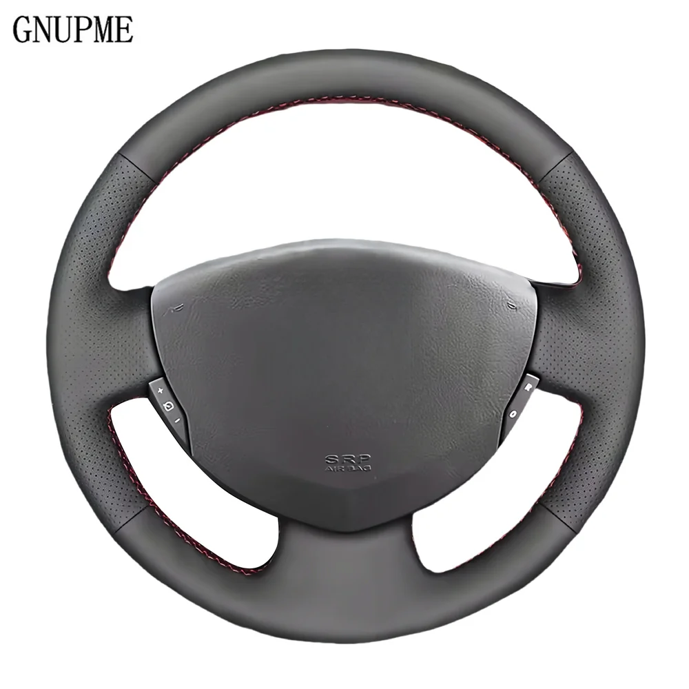Customized DIY Car Steering Wheel Cover For Renault Clio 2 Twingo 2 Dacia Sandero 2001-2014 Microfiber Leather Steering Wrap